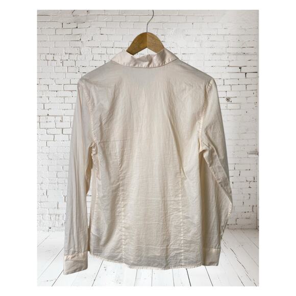 Guess Women's Pale Blush Peach Lightweight Button Front Shirt Size Medium - Picture 2 of 9